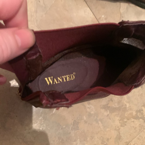 Gorgeous Burgundy Faux Leather Zip Up Heels from Wanted SZ 6.5 - Picture 6 of 9